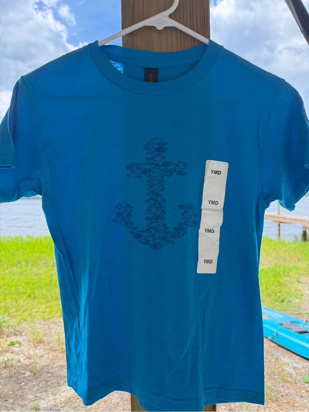 Blue Anchor Graphic Youth Medium T-Shirt